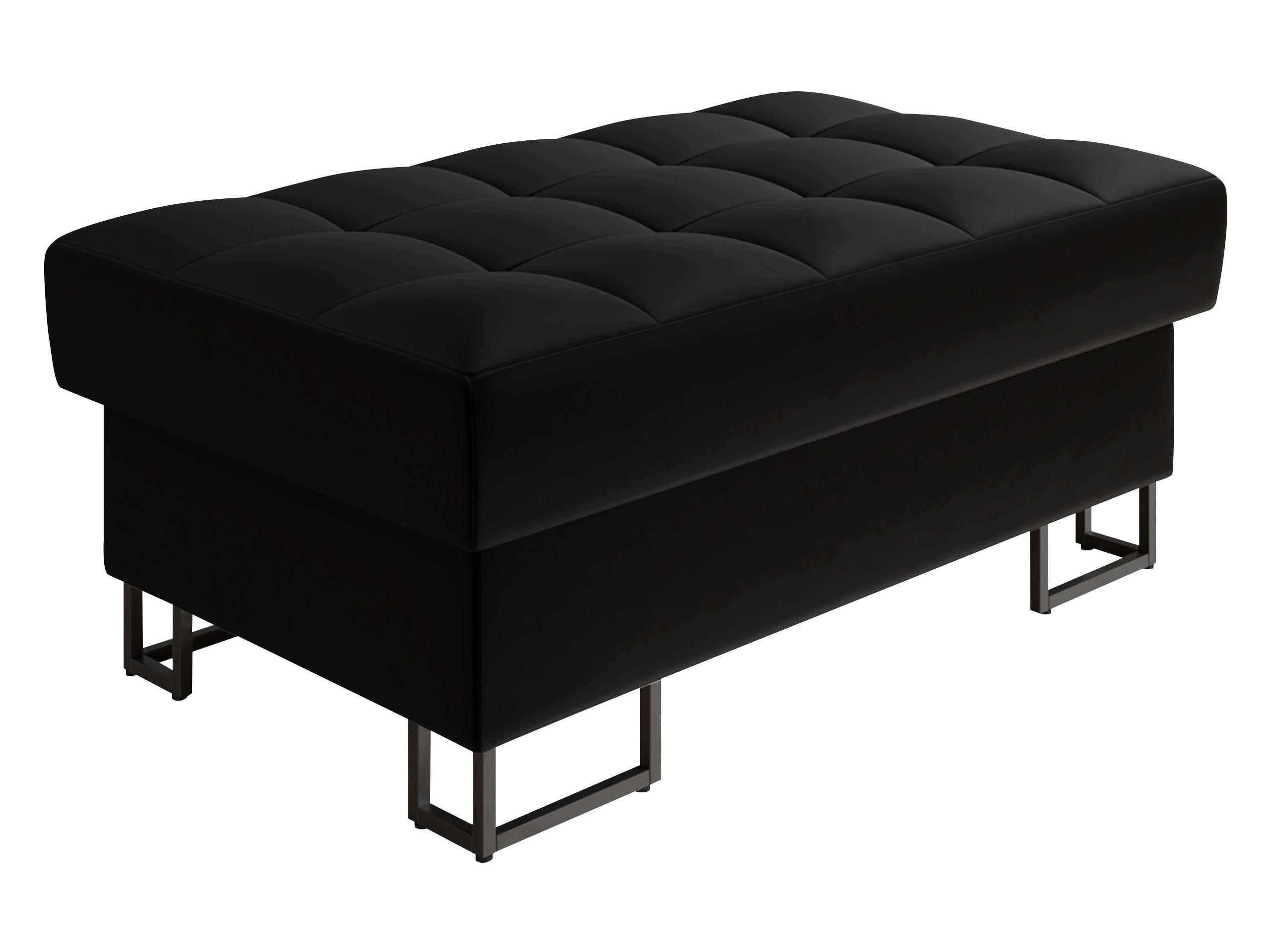 POLSTERHOCKER Laris - Schwarz, Holz/Textil (106/44/67cm) - MIRJAN24