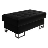 POLSTERHOCKER Laris - Schwarz, Holz/Textil (106/44/67cm) - MIRJAN24