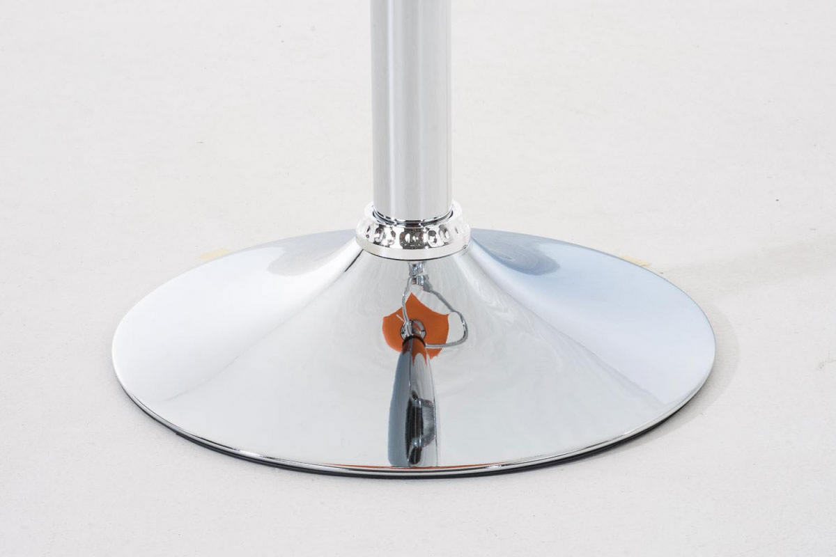 BARHOCKER 2er Set Kunststoff orange - Chromfarben/Orange, Kunststoff/Metall (39/84/36cm) - CLP