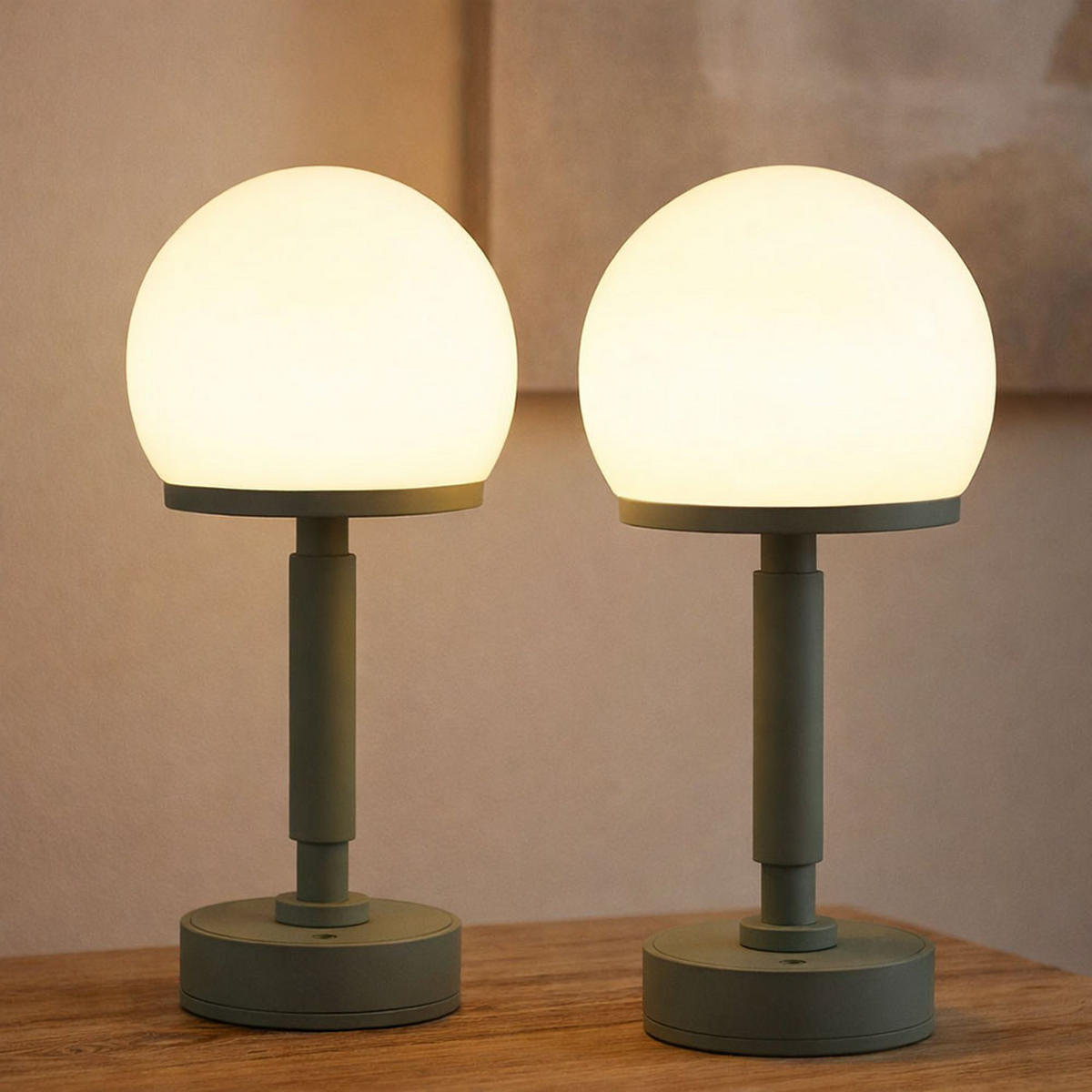 LED TISCHLEUCHTE Haku Grün - Grün, Kunststoff (14/14/29.5cm) - Globo Lighting