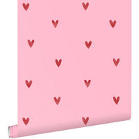 TAPETE Herzchen 50 x 900 cm - Pink, Papier (50/0.1cm) - ESTAhome
