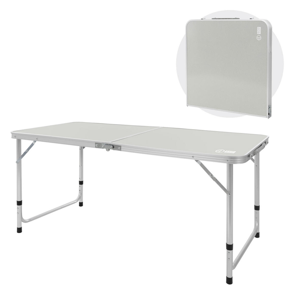 CAMPINGTISCH - Grau, Metall (120/60/70cm) - ECD-Germany
