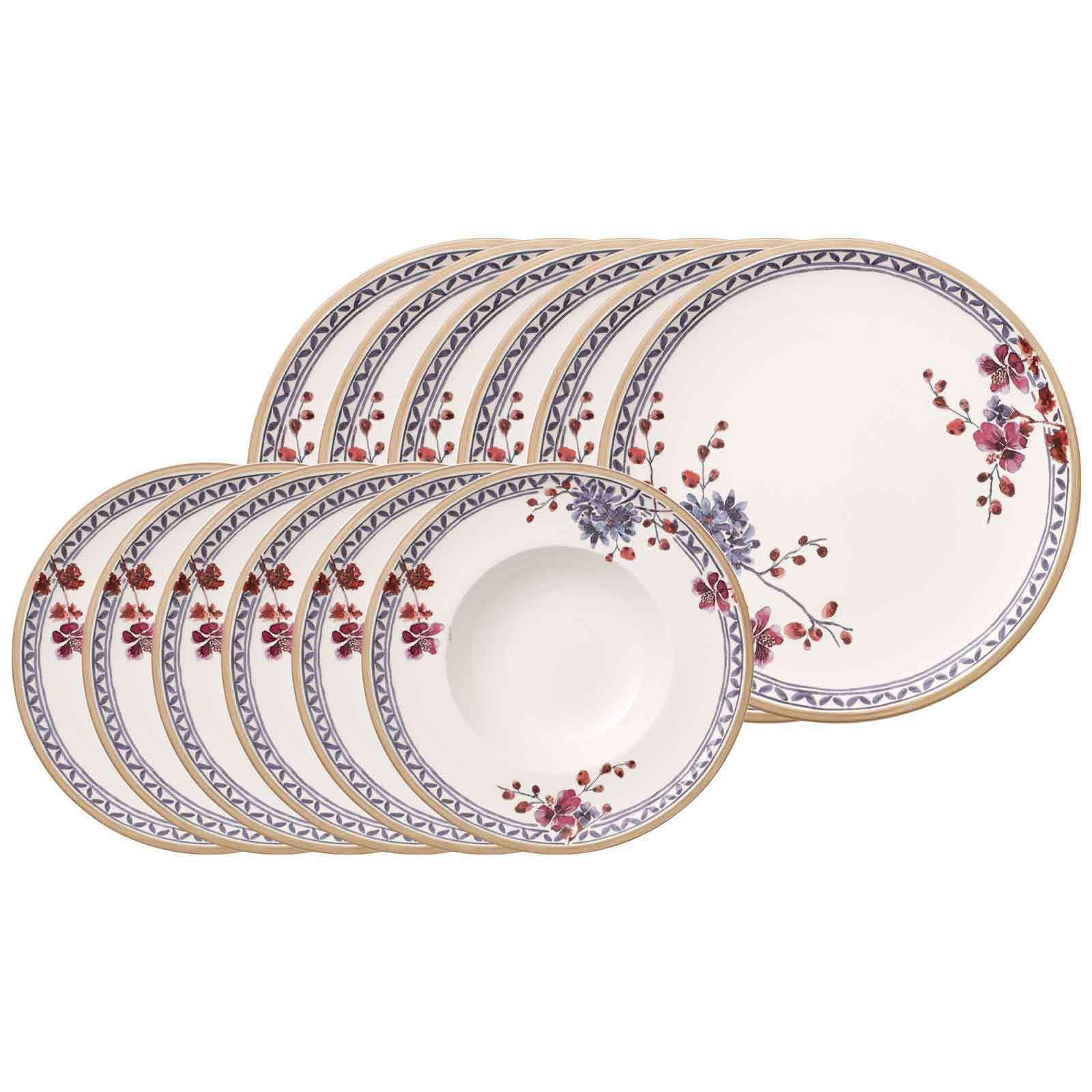TAFELSERVICE Artesano Provençal Lavendel bunt 12 tlg. 6er Set - Multicolor, Keramik (26.9/2.6/26.9cm) - Villeroy & Boch