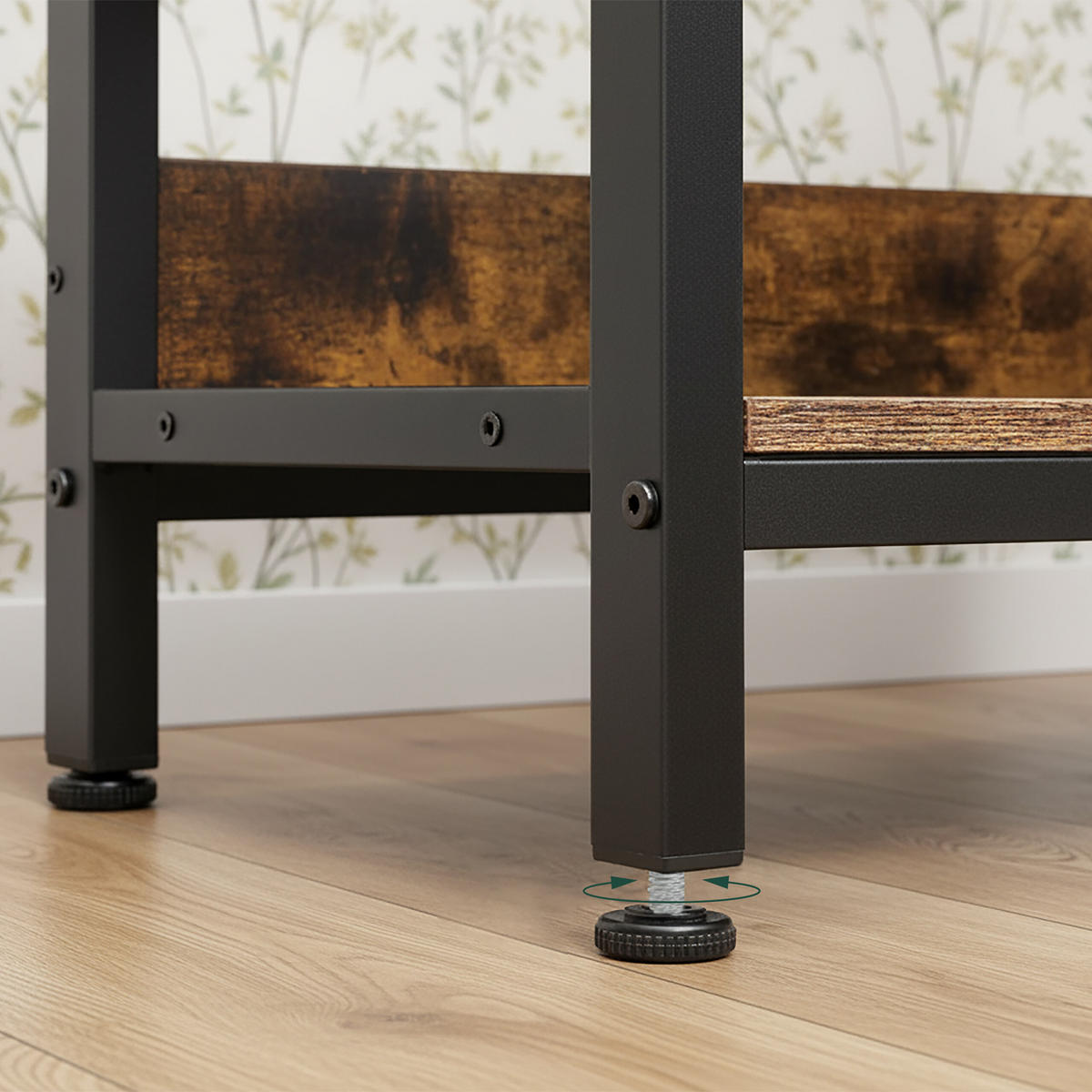 REGAL - Dunkelbraun, Holzwerkstoff/Metall (120/80/33cm) - Relaxdays