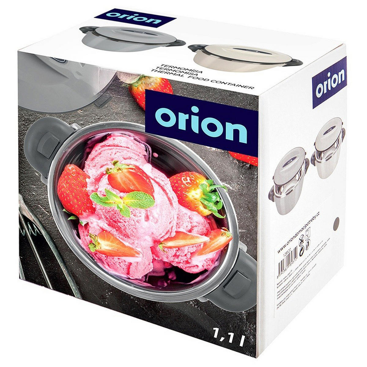 LUNCHTHERMOSKANNE Termo Edelstahl 900 ml - Grau, Kunststoff (22/10.5/18cm) - Orion 