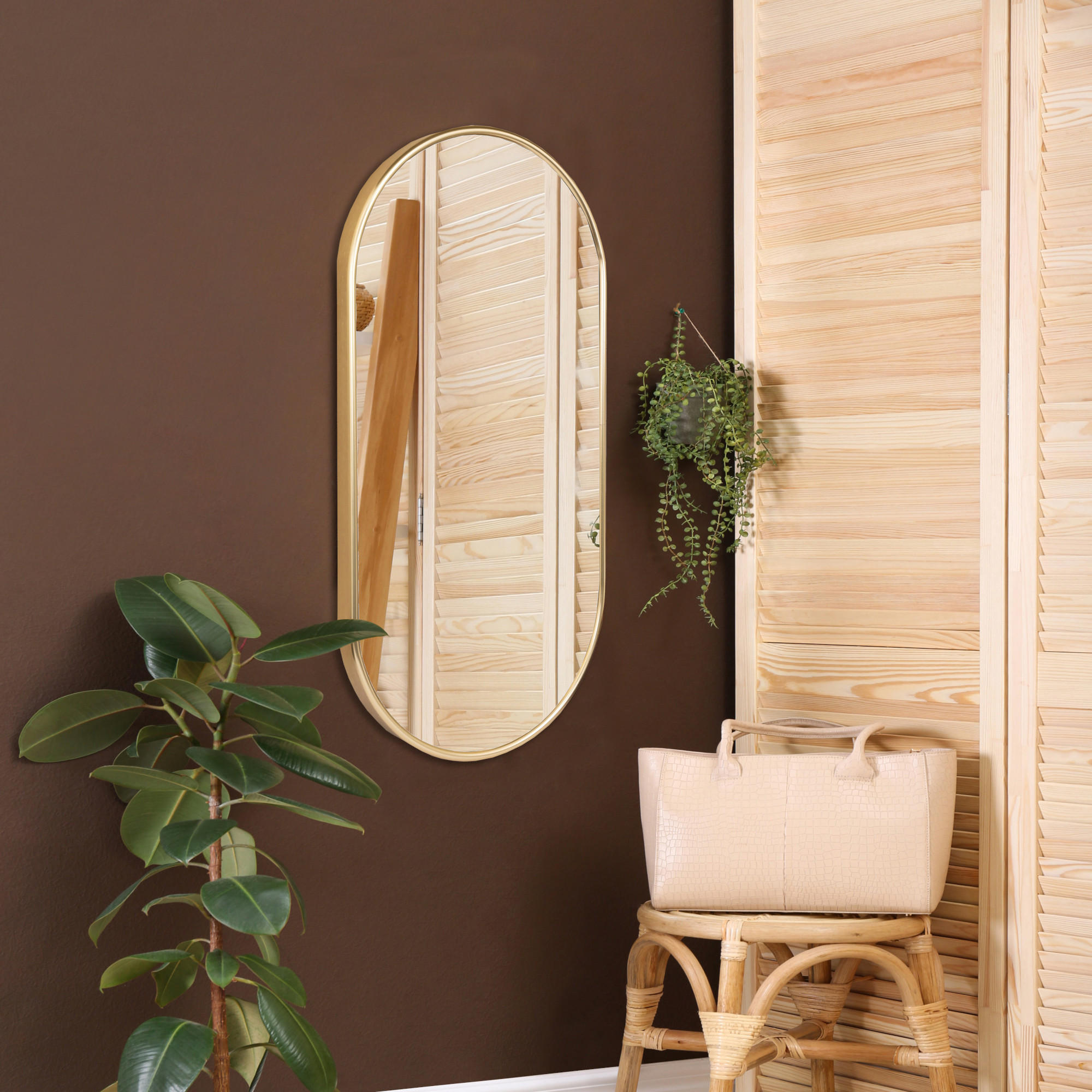 WANDSPIEGEL Picciano - Goldfarben, Glas/Metall (40/2.8/80cm) - [en.casa]