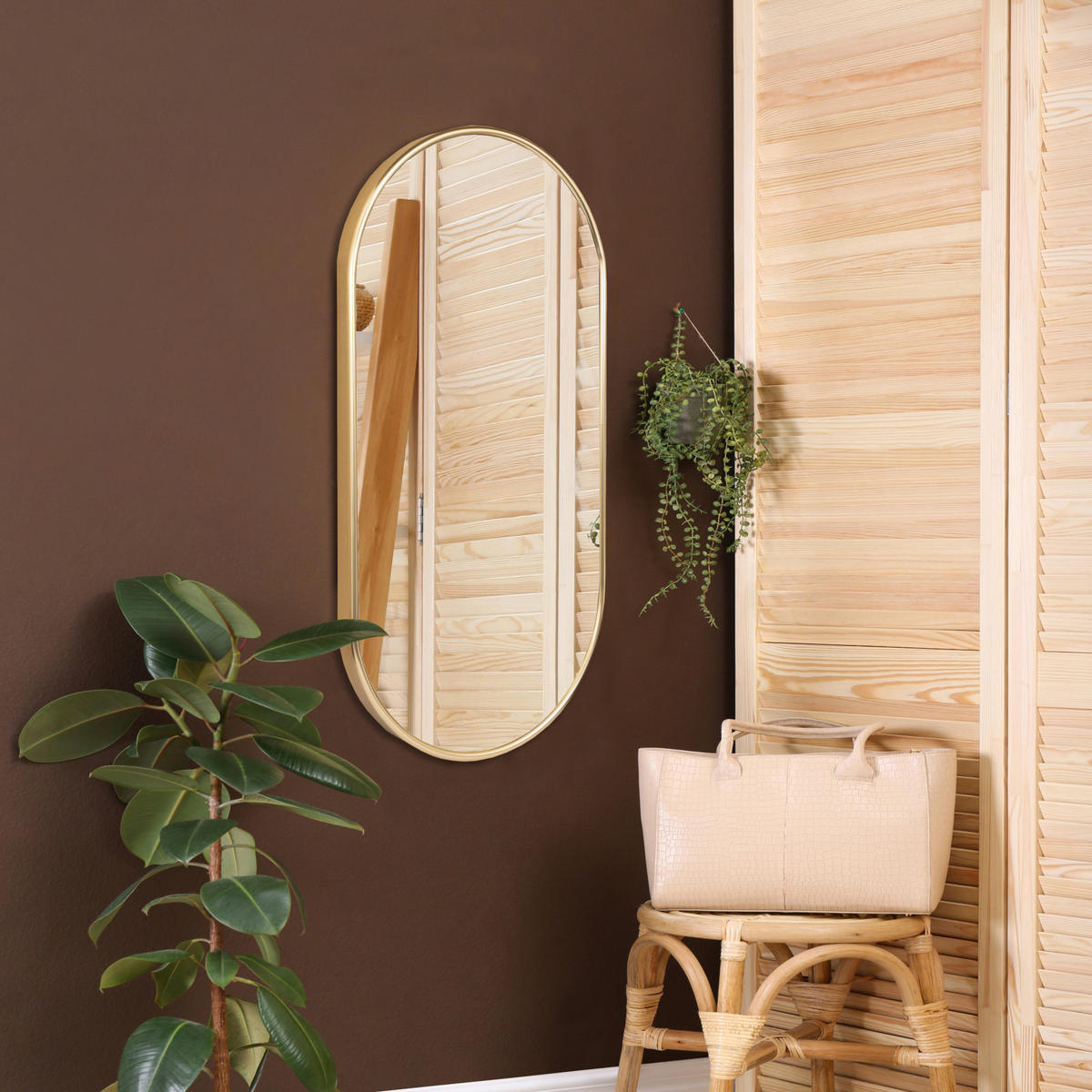 WANDSPIEGEL Picciano - Goldfarben, Glas/Metall (40/2.8/80cm) - [en.casa]