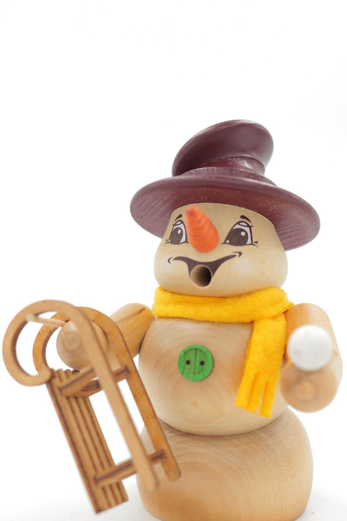 RAUCHFIGUR Scheemann Natur Schlitten 13 cm - Multicolor, Holz (10/13/0.1cm)