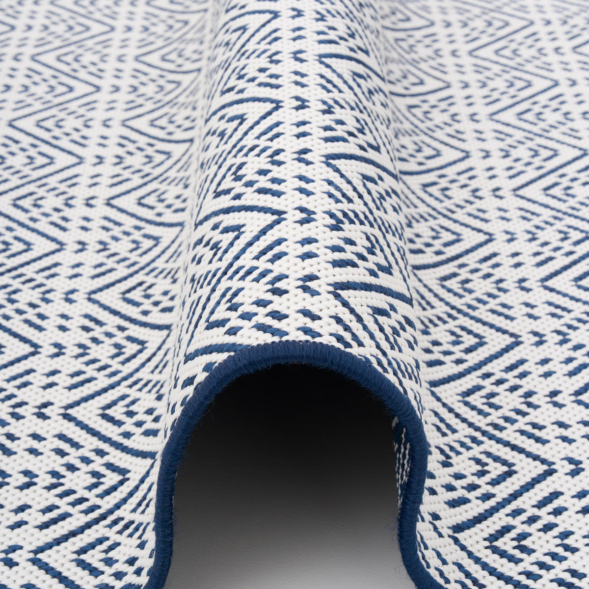 IN- UND OUTDOOR TEPPICH LÄUFER BEIDSEITIG CAPE COD - Dunkelblau, Textil (80/200cm) - Snapstyle