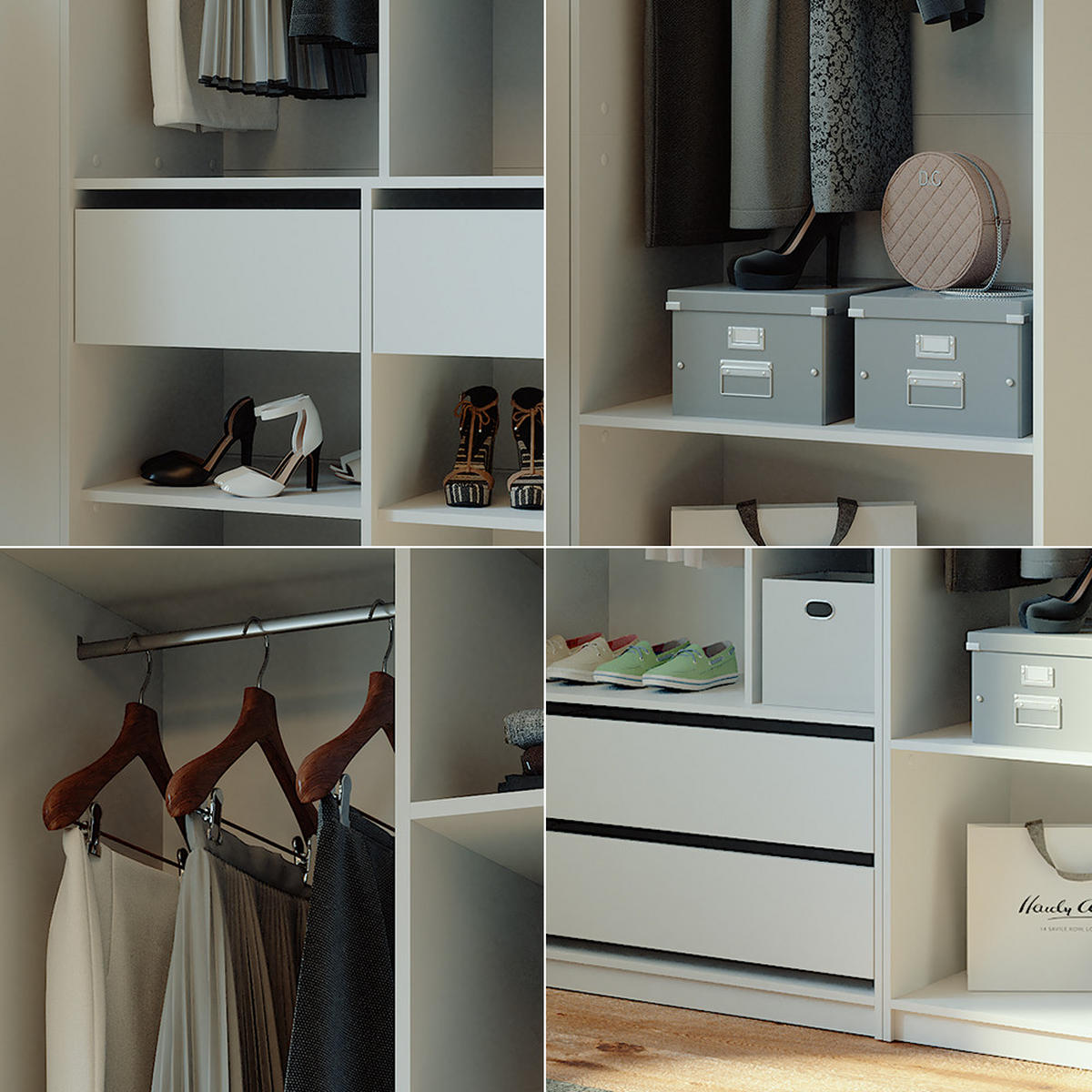 ŠATNÍ SKŘÍŇ Elmo Bílá - bílá, kompozitní dřevo (280/200/50cm) - Vicco