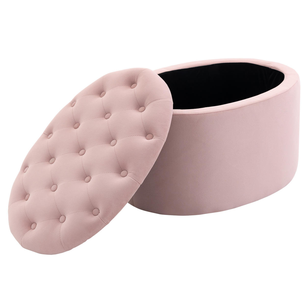 SITZBANK, Polsterbank, Ovale, Rosa - Rosa, Kunststoff (52/42/71cm) - HOMCOM
