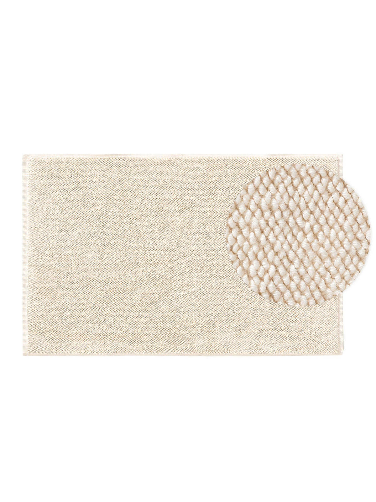 BADEMATTE Ole Beige 50x80 cm - Beige, Textil (50/80cm) - benuta Nest