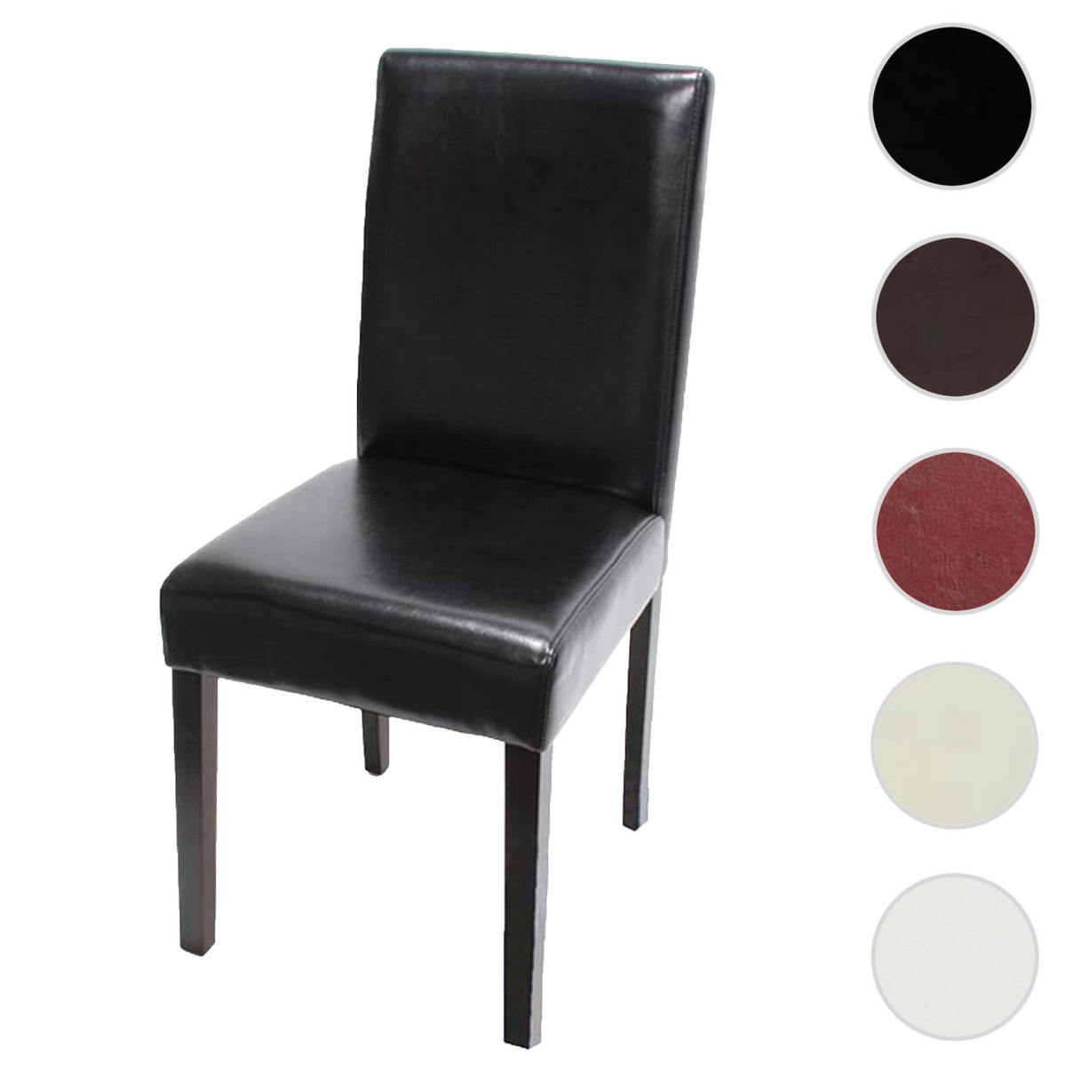 ESSZIMMERSTUHL Schwarz, Schwarz - Schwarz, Leder (43/90/56cm) - MCW