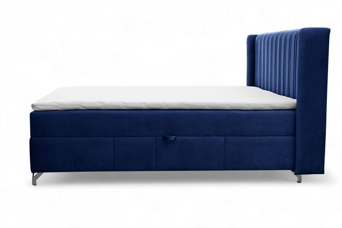 BOXBETT Damien - Blau, Holzwerkstoff/Textil (200/200cm) - Fun Möbel