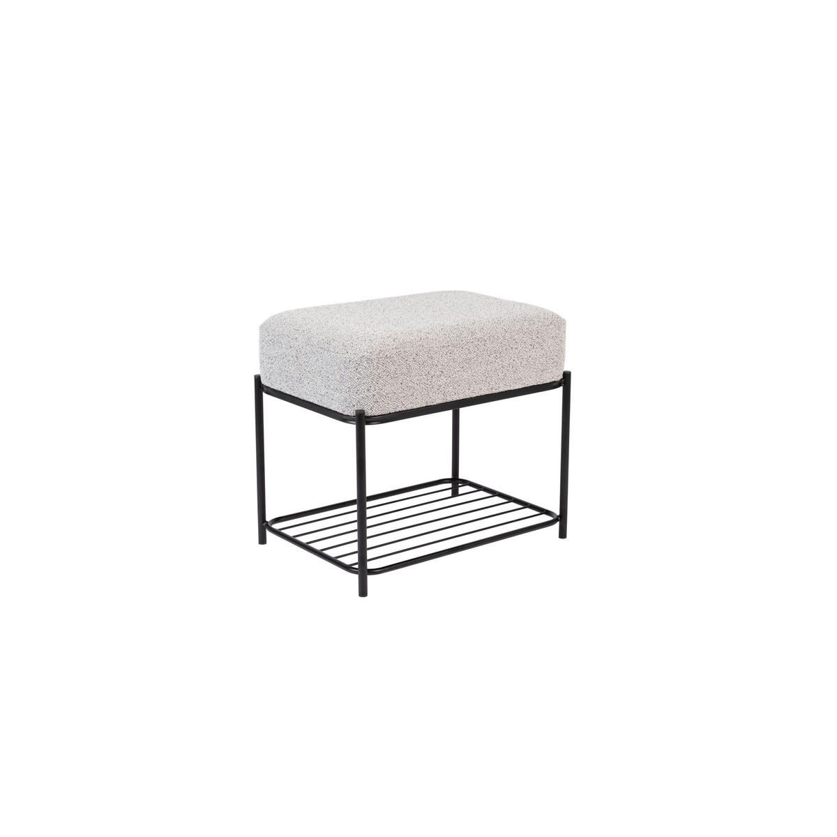 SITZHOCKER Milou Rechteckig Grau - Grau, Textil (35/45/50cm) - Housecraft Living