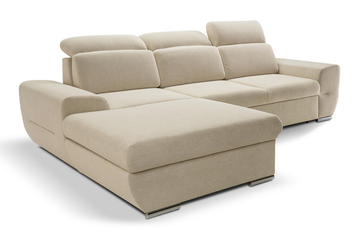 ECKSOFA - FRENSO - Rechts, Blau (Ronda 79) - Blau, Holzwerkstoff (281/183cm) - Möblo