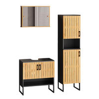 KOUPELNOVÝ NÁBYTEK Vayra Bambus - černá/zelená barva, kompozitní dřevo (60/65.5/33cm) - Vicco