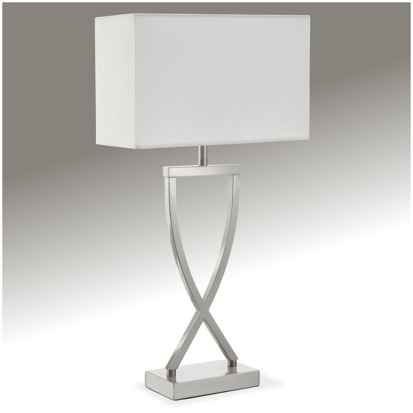 TISCHLEUCHTE Avina,27 x 12 x 51,5 cm,nickelfarben - Nickelfarben, Metall (12/27/51.5cm) - tectake