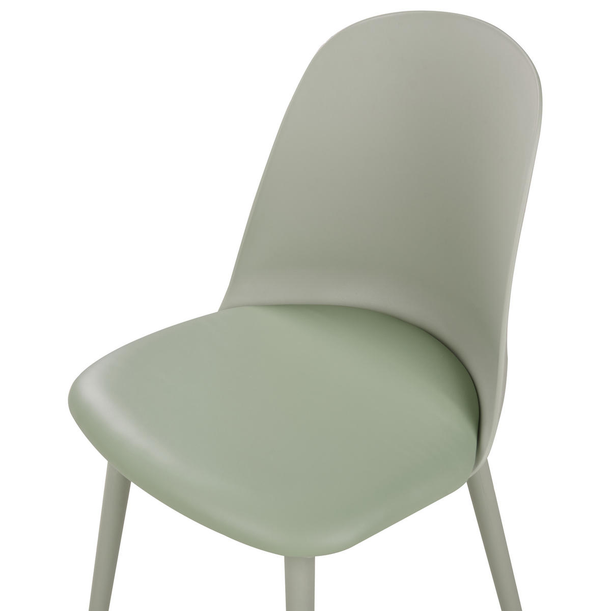 ESSZIMMERSTUHL 2er-Set Kunststoff/Kunstleder hellgrün Fomby - Grün, Kunststoff (45/82/43cm) - Beliani