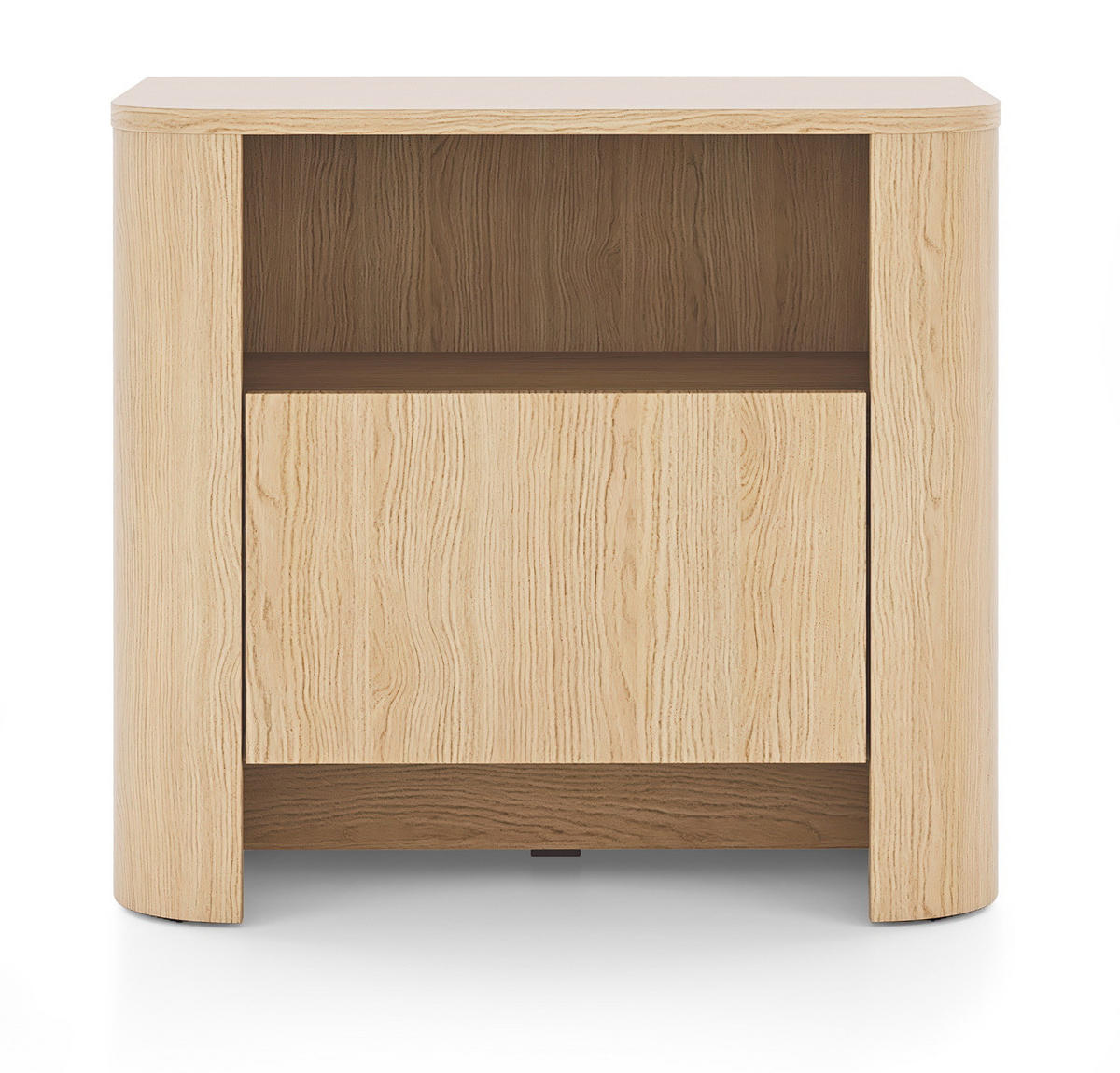 NACHTSCHRANK 60 cm mit Schublade Mezzano, Eiche Vicenza - Eichefarben, Holz (58/52/39cm) - Emporius