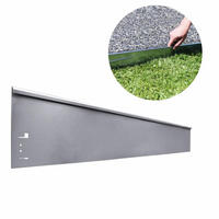 RASENKANTE Abschlussstück, Metall, 18,5 x 113 cm - Alufarben, Metall (1.9/18.5/11.3cm) - Green-Split