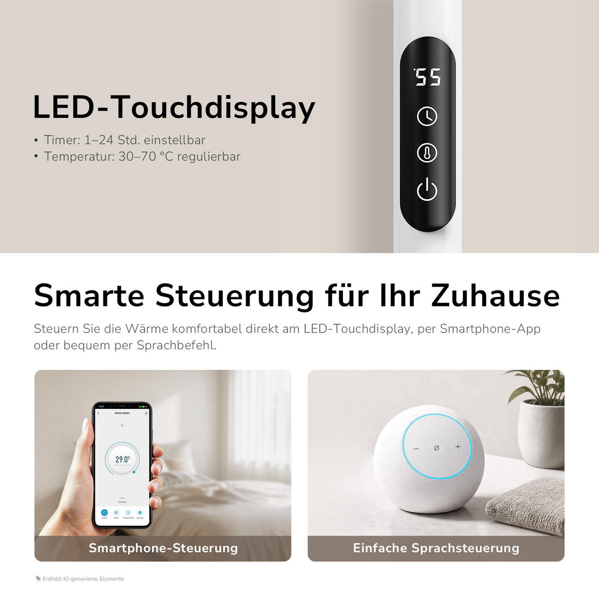 HEIZKÖRPER Elektrisch - Weiß, Metall (58/66/1.8cm) - EMKE