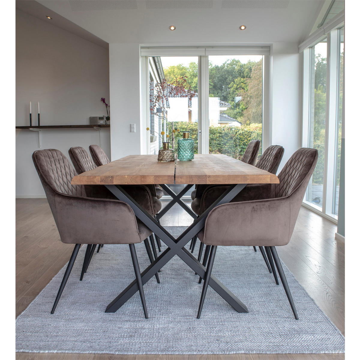 TISCHGRUPPE Violet - Violett, Holzwerkstoff (95/76/200cm) - ebuy24