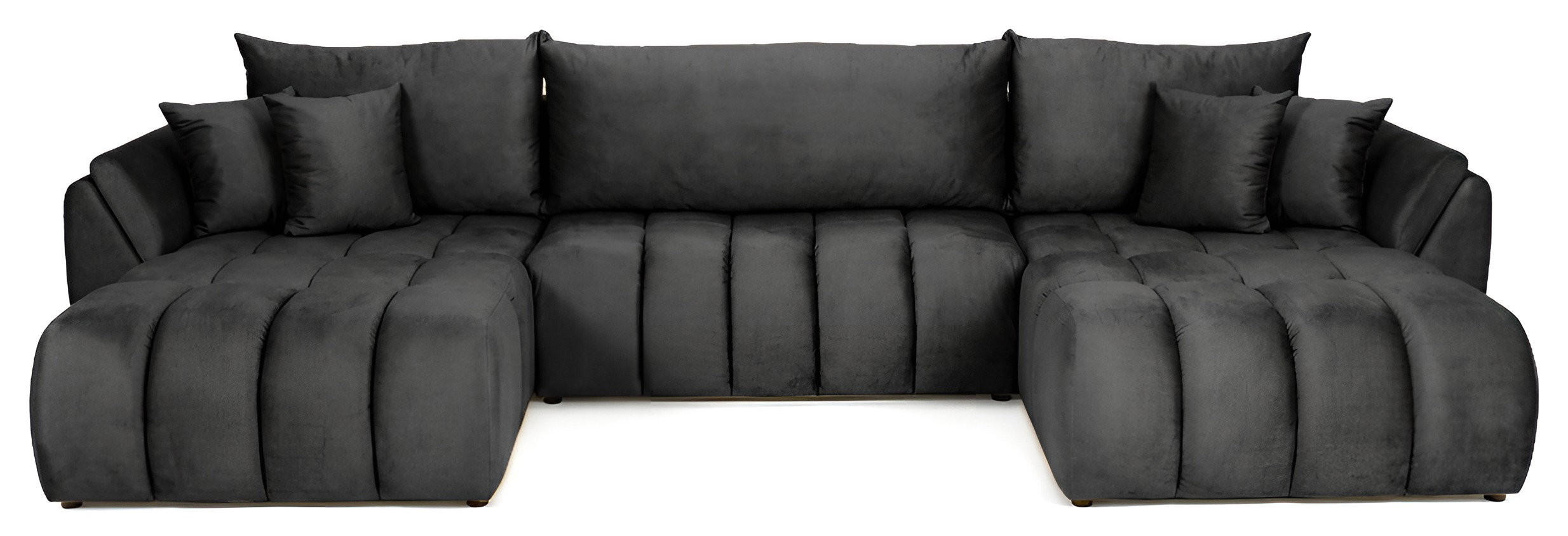 WFL Group Ecksofa Grau 382x184 cm