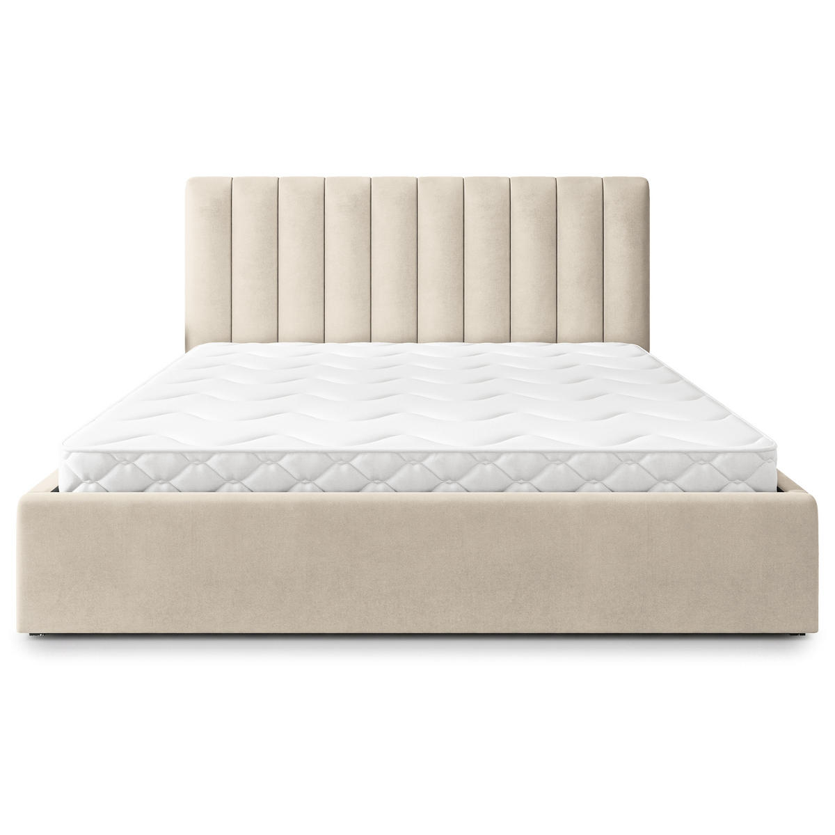POLSTERBETT DEMERA MGV 120x200 cm mit Bettkästen - Beige - Beige, Holz (120/200cm) - MASSENO