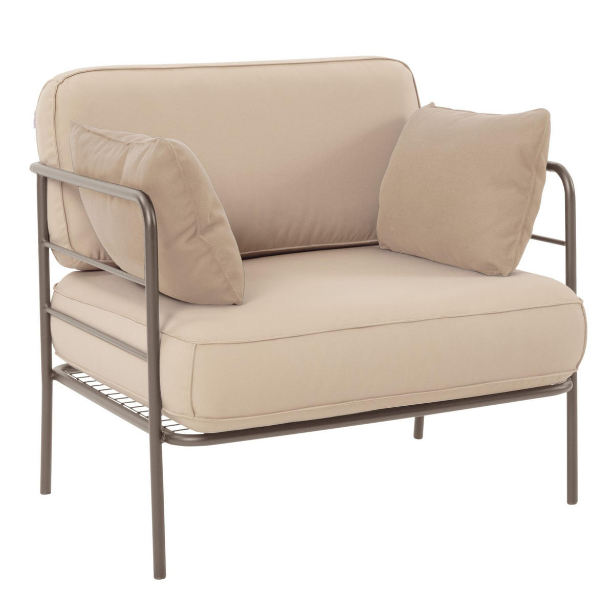 GARTENSTUHL Preggel Beige mit wasserabweisendem Stoff - Beige, Textil (80/80/79cm) - Selsey