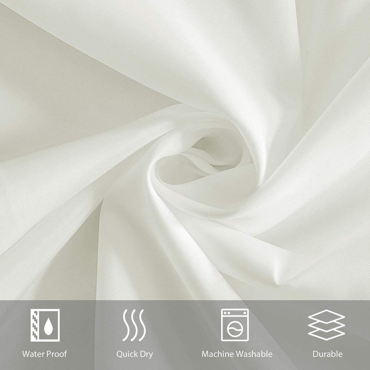 DUSCHVORHANG Polyester 90 x 180 cm Beige - Weiß, Textil (90/180cm)
