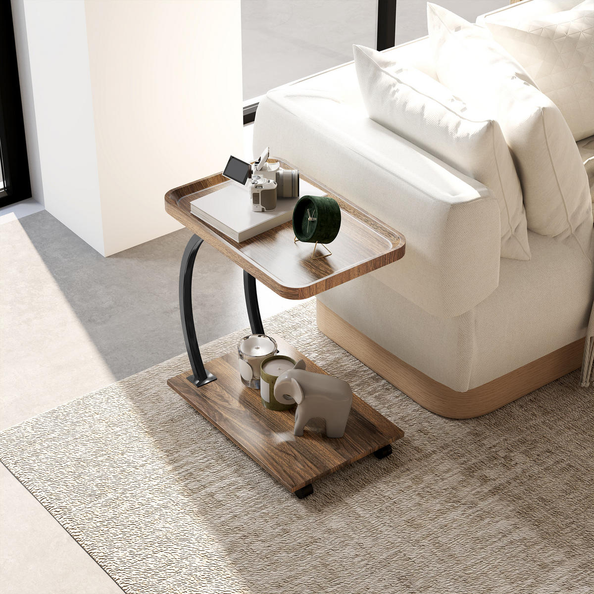 BEISTELLTISCH Braun 1 Stück - Braun, Naturmaterialien (52/34/60cm) - GiPP
