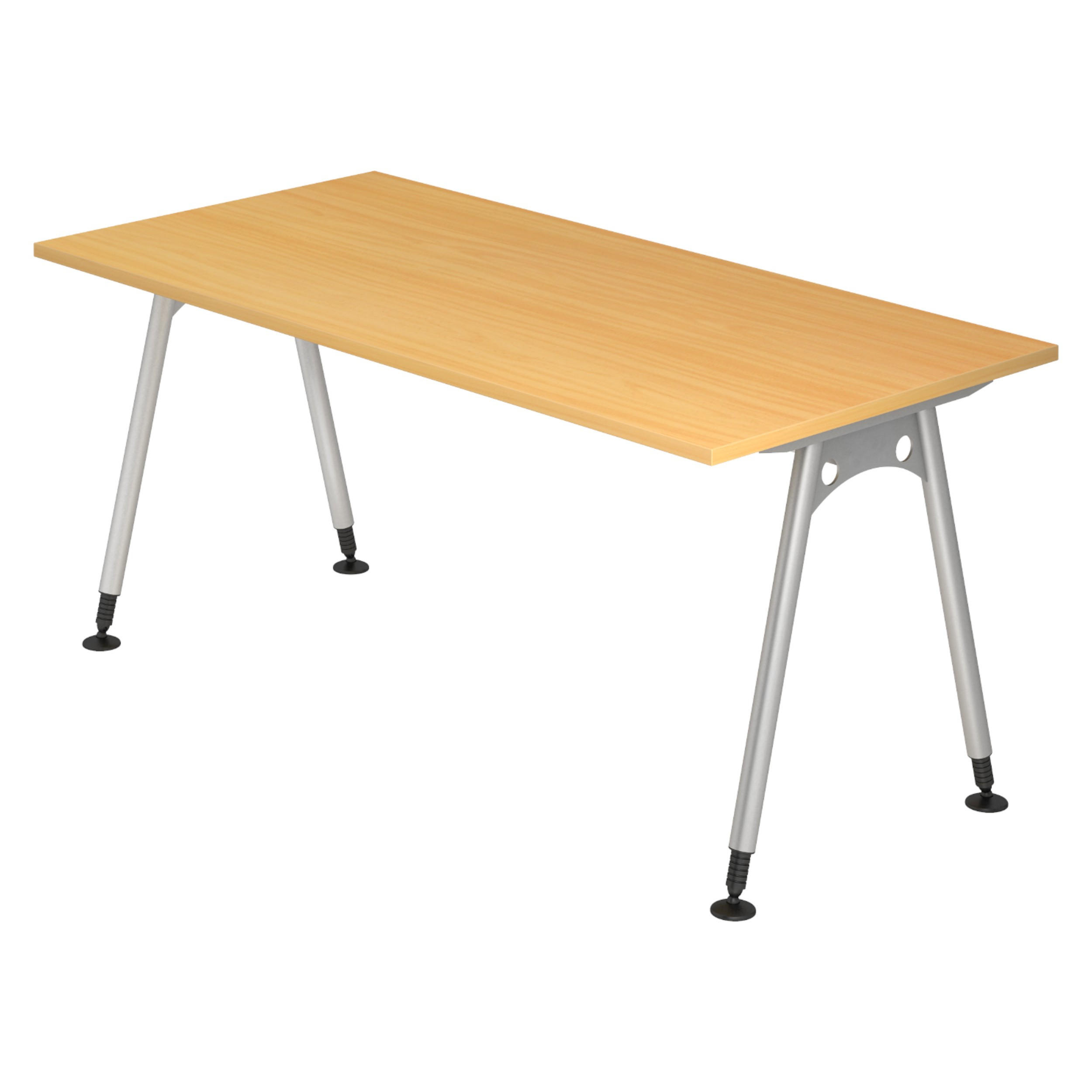 SCHREIBTISCH Serie-A 80/160/74 cm in Buchefarben - Buchefarben, Holzwerkstoff (80/160/74cm) - bümö