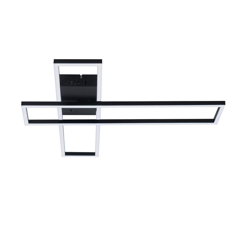 LED stropní svítidlo BURGDORF III 80/22/6 cm - černá, plast (80/22/6cm) - Nettlife