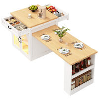BUFFET 196/59/94 cm weiß aus MDF mit LED - Weiß, Holzwerkstoff (196/94/59cm) - OKWISH