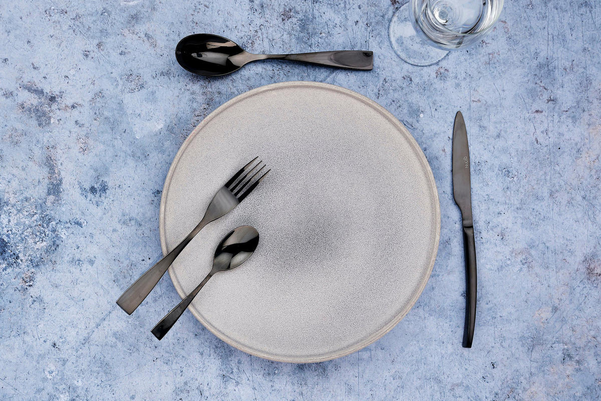 LÖFFEL 6er-Set Sven - Schwarz - Schwarz, Metall - Björn