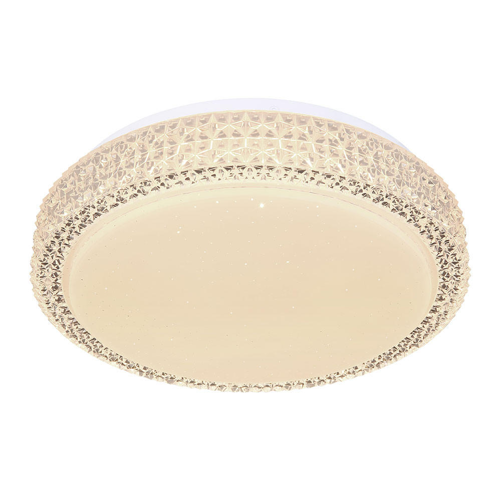 LED DECKENLEUCHTE Metall Kristallklar - Klar, Metall (30/30/8cm) - Globo Lighting