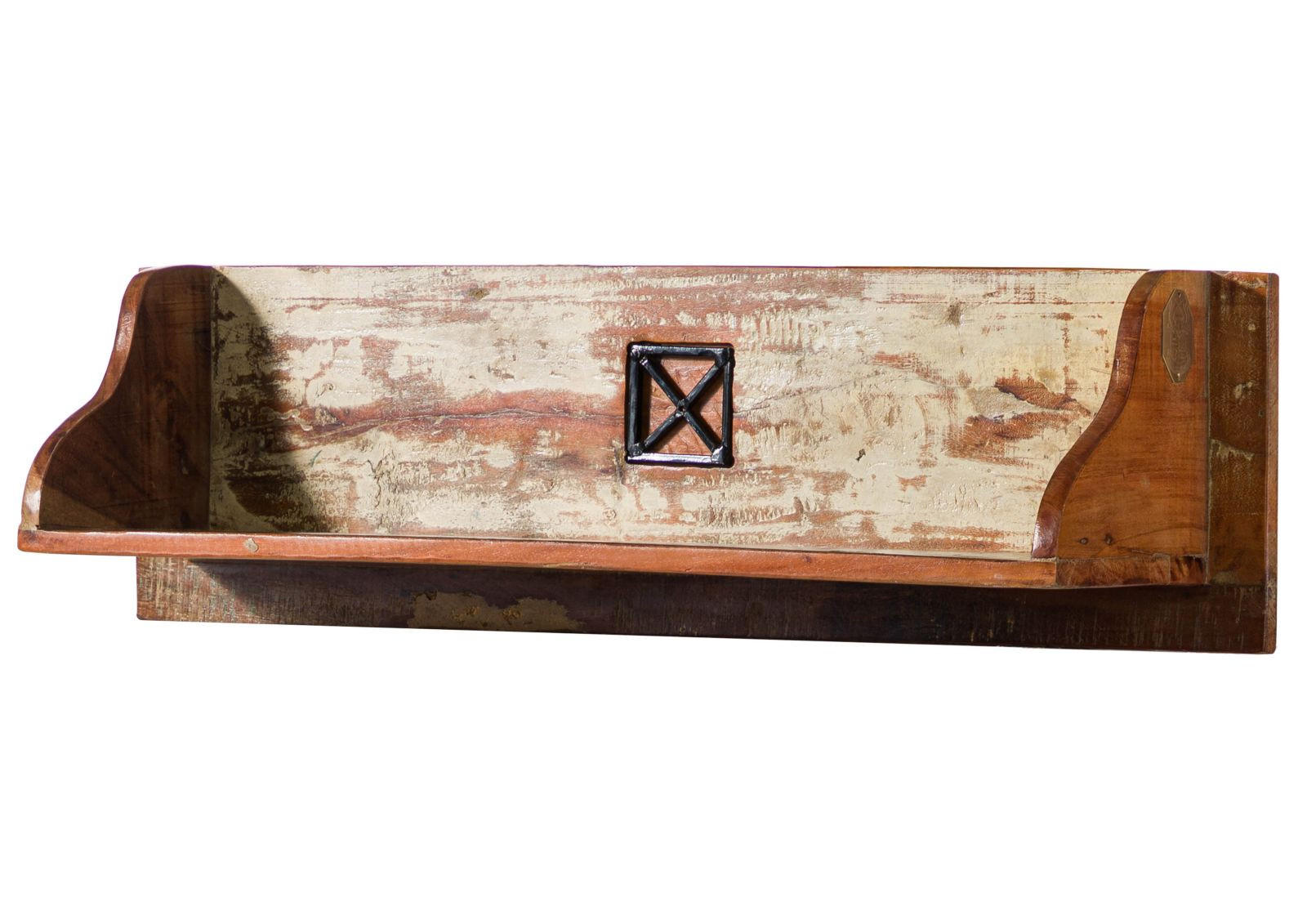 WANDREGAL Altholz 85x22x24 mehrfarbig lackiert NATURE OF SPIRIT #117 - Multicolor, Holz (85/24/22cm) - Massivmoebel24