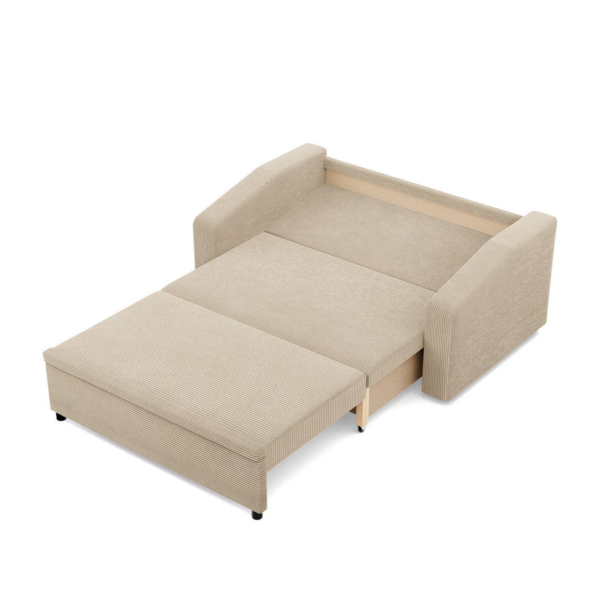 SOFA 2-SITZER MIT SCHLAFFUNKTION NEO, Cord - Beige - Beige, Textil (148/90/87cm)