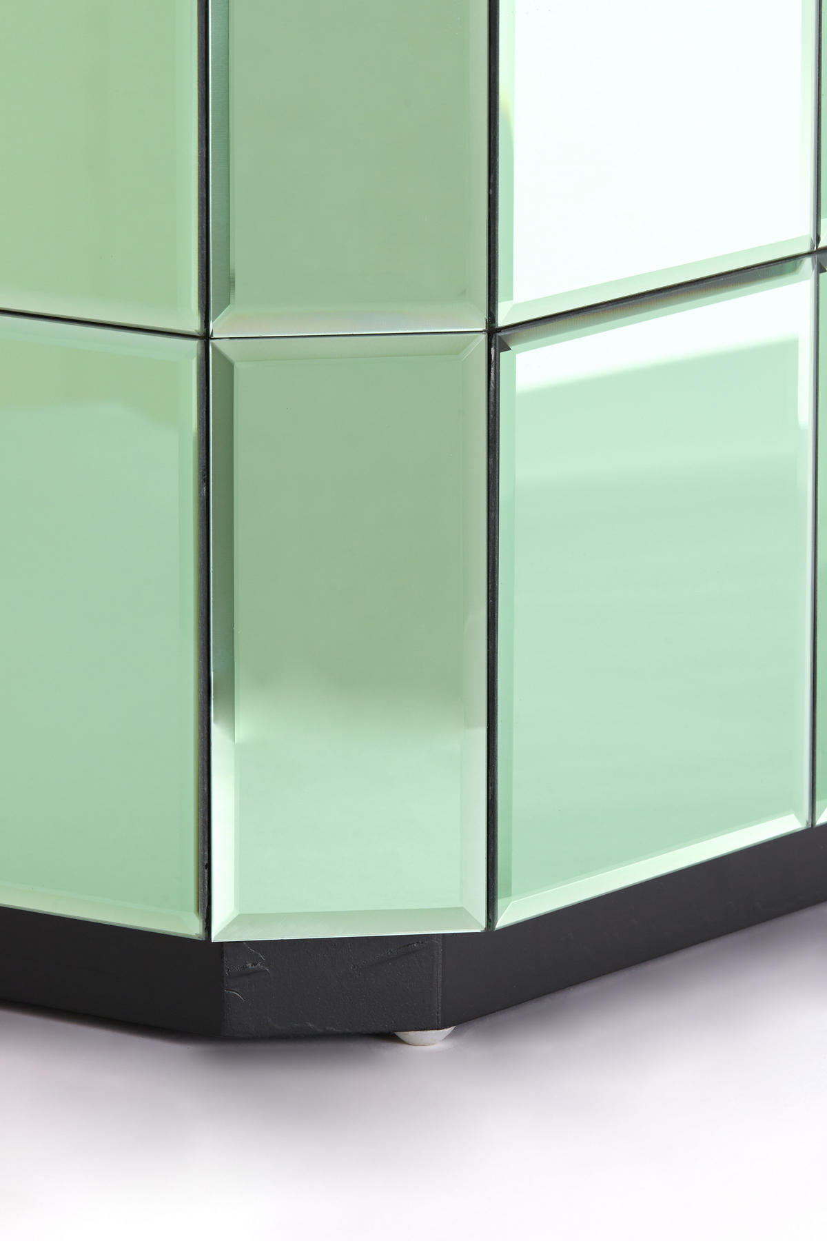 BLUMENSÄULE Luciano Grün 40/40/100 cm - Grün, Glas (40/40/100cm) - Light & Living