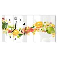 WANDUHR 60x30 cm - Löwenzahn - Gelb, Glas (60/30/0.4cm) - TULUP