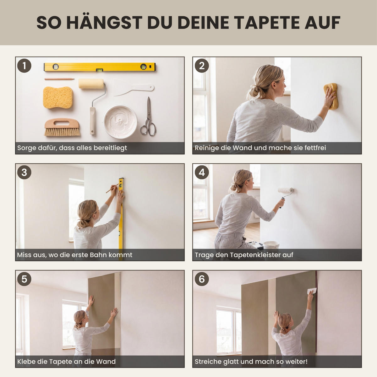 TAPETE - Unis - Abstrakt - Bordeaux - Linien - 220x280 cm - Multicolor, Papier (220/280cm) - OnlyWow