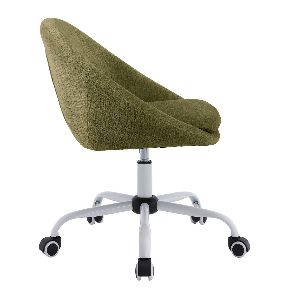 BÜROSTUHL - Strukturstoff - Weiß/Grün, Textil/Metall (58/79/60cm) - home24