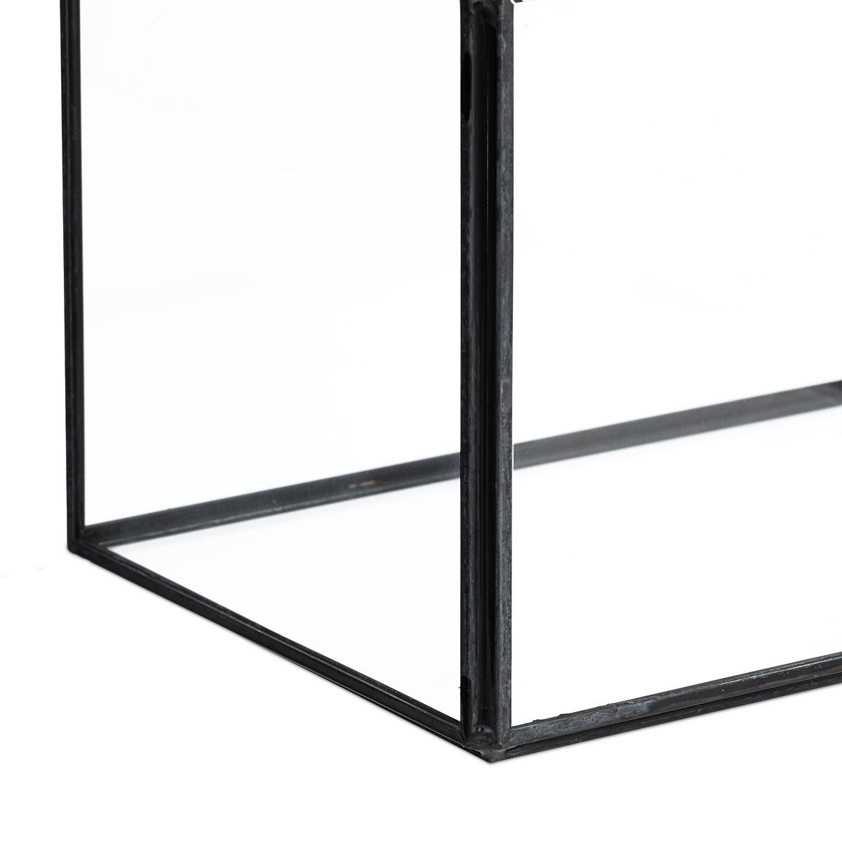 RASTLINNÉ skleník - priehľadné, kov/sklo (16cm) - Relaxdays