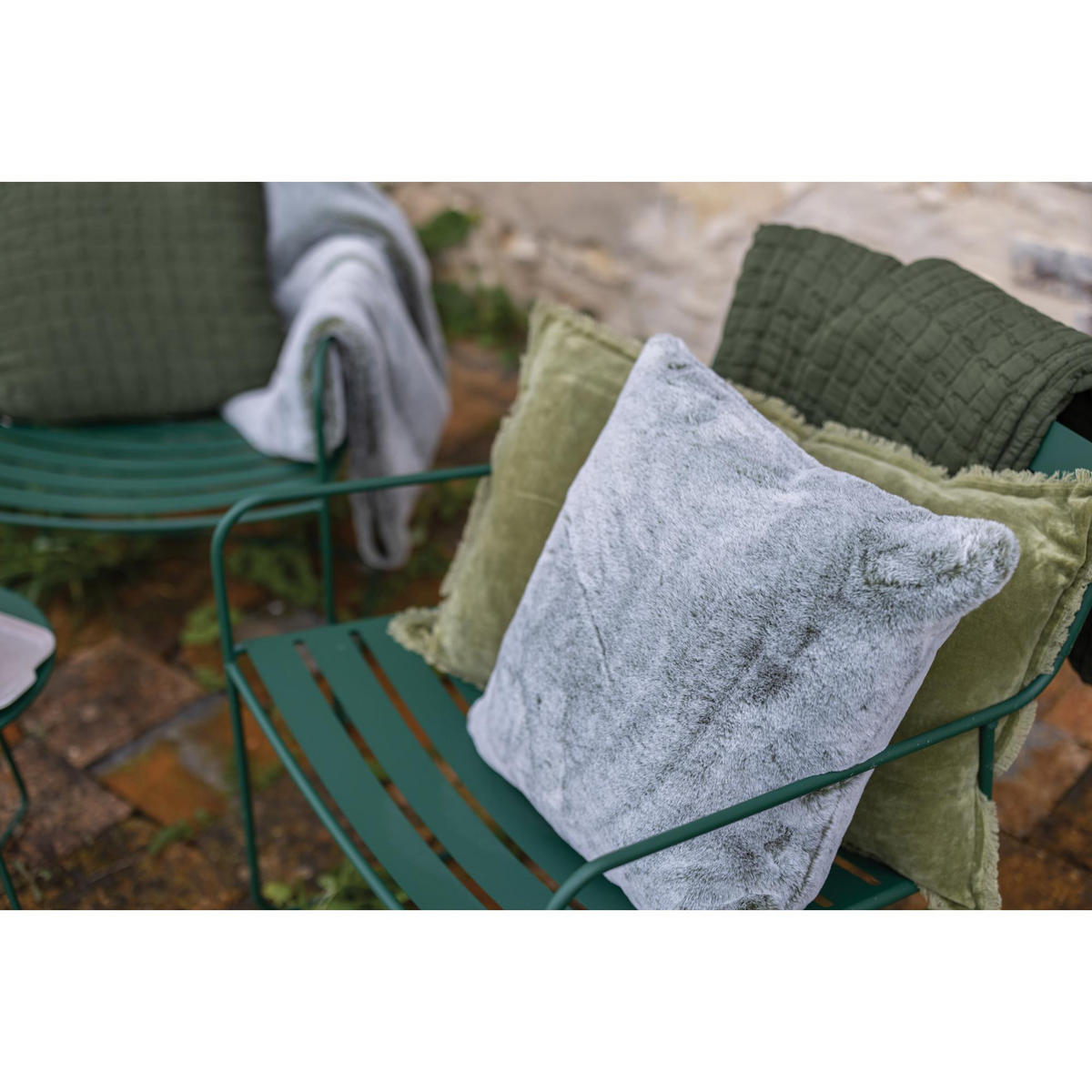PLAID Swami olivgrün 130 x 200 cm - Olivgrün, Textil (130/200cm) - Vivaraise