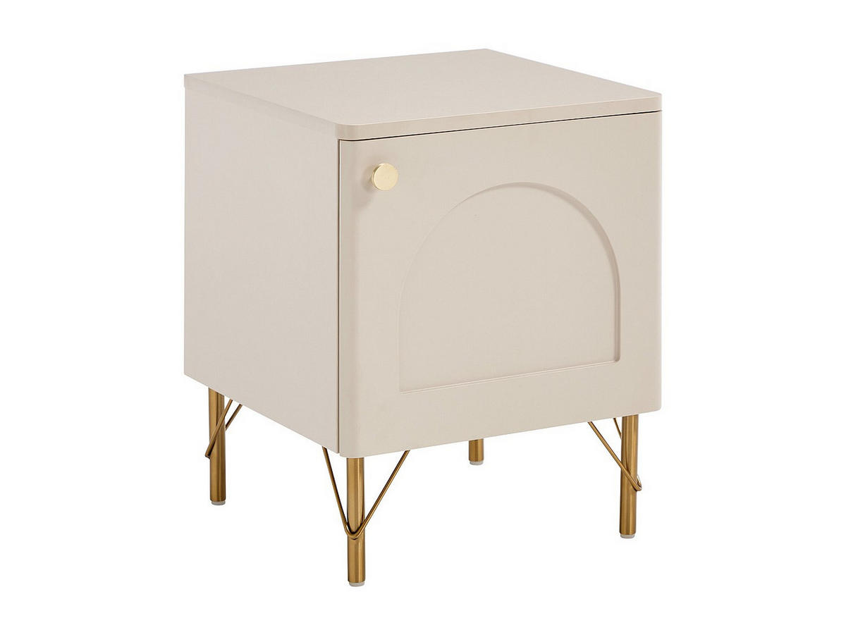 NACHTTISCH - 40 cm x 40 cm - holz - beige, goldfarben Alobara - Beige/Goldfarben, Holz (40/50/40cm) - Vente-Unique