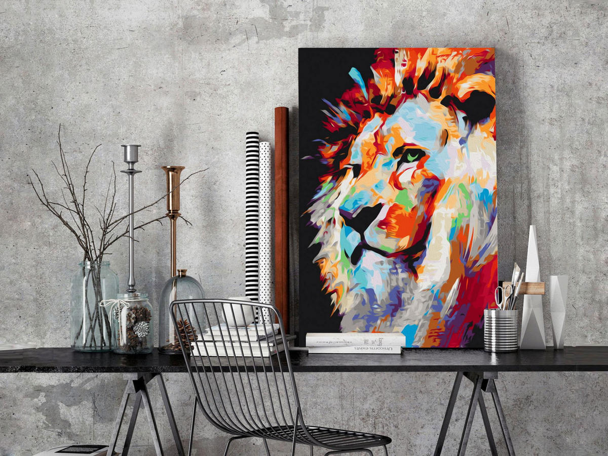 MALEN NACH ZAHLEN 40/50 cm - Multicolor, Textil (1.4/50cm) - KUNSTLOFT