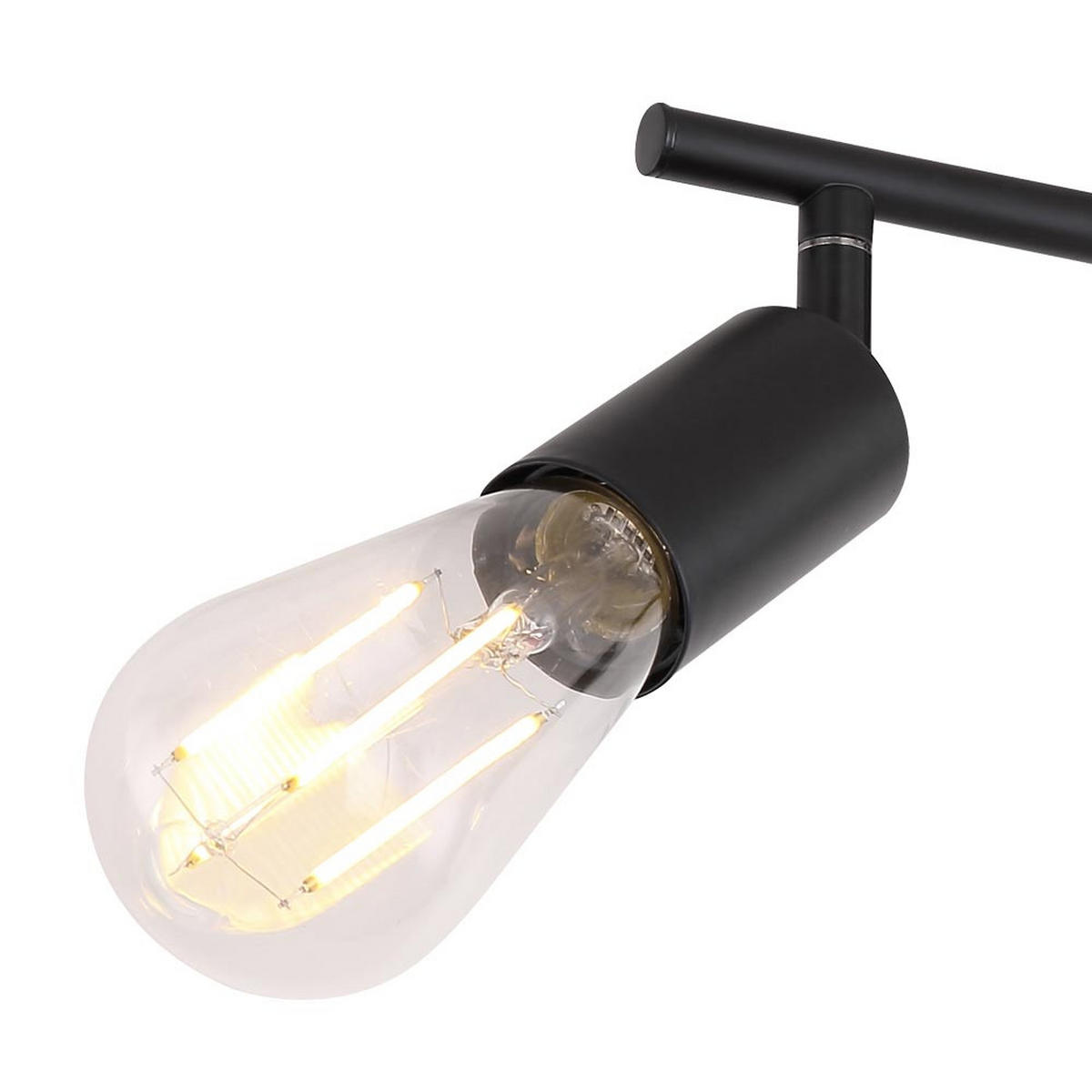 LED DECKENLEUCHTE MARTHA Metall Schwarz - Schwarz, Metall (30/8/15.5cm) - Globo Lighting