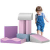 SOFTBAUSTEINE - Pink/Grau, Kunststoff (40/11/60cm) - HOMCOM