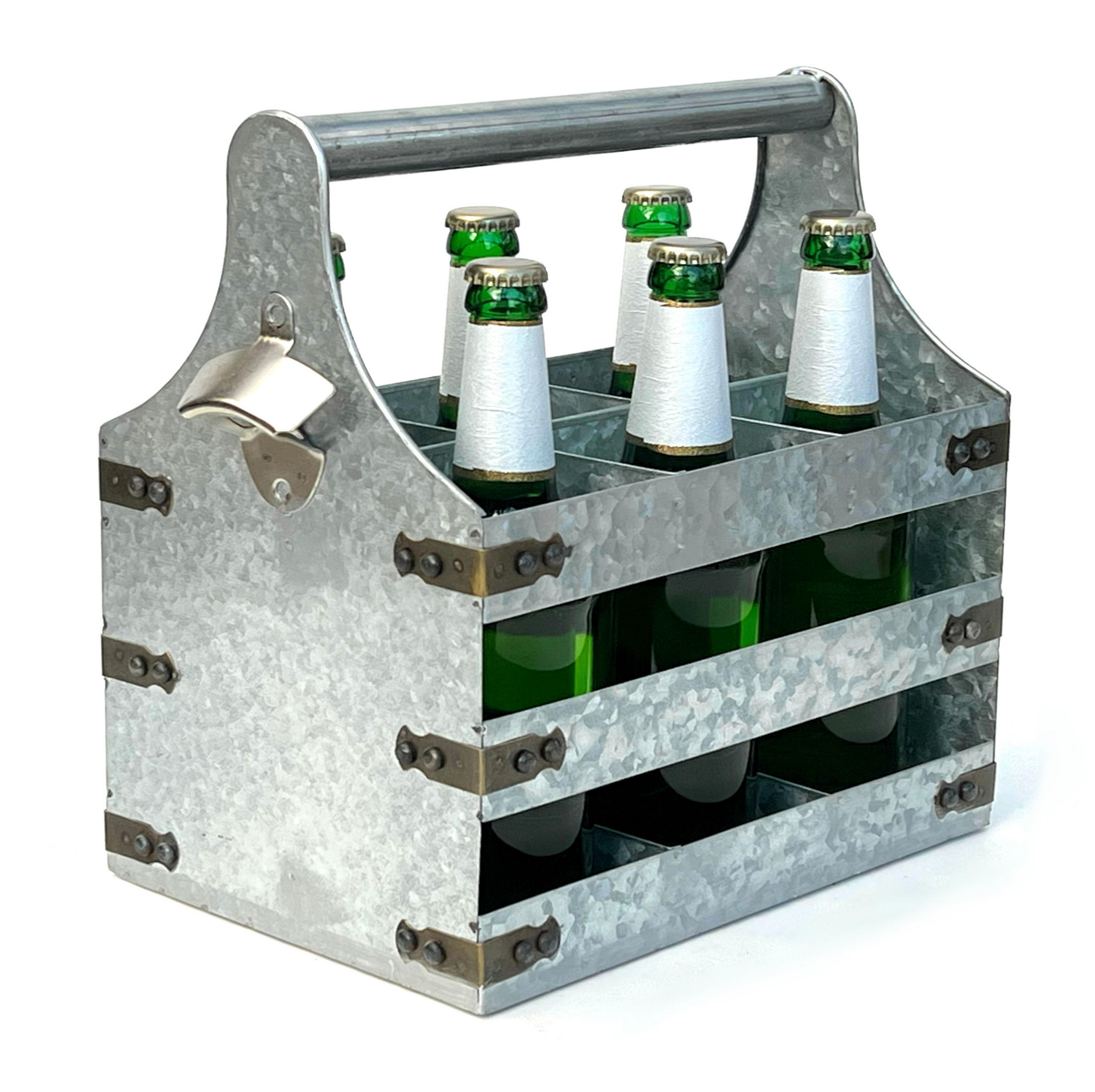 DanDiBo Bierträger Silber 33x33x20 cm